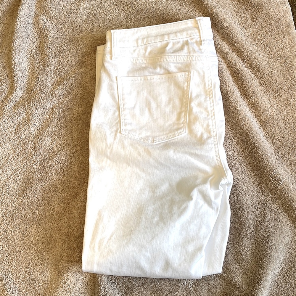 Talbots White Jeans Slim Ankle - Size 8 Petite